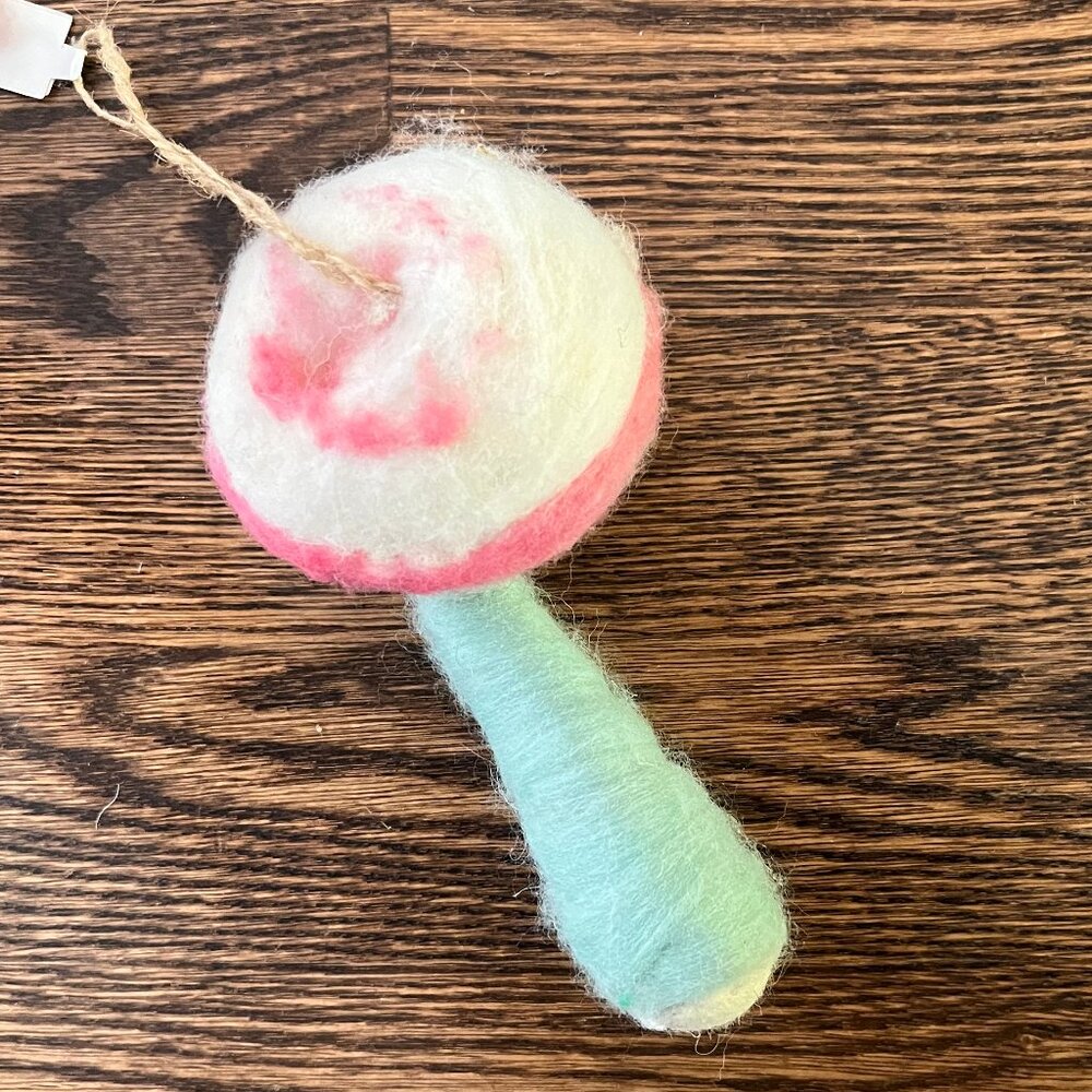 NWT Wool Felt Mushroom Ornament